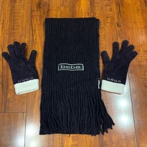Bebe scarf and gloves